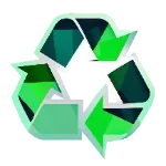 PTG Icon to portray recylcing or redoing something. Recycling Symbol.