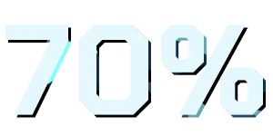 PTG Marketing symbol: 70% of marketers are unsatisfied with their website's conversion rate.