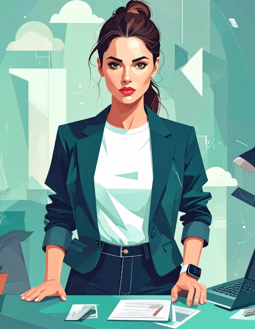 PTG-Marketing-ICA-Example-Profile-1-Sarah PTG Marketing; an example profile image of ICA "Sarah", a tech-savvy startup founder.